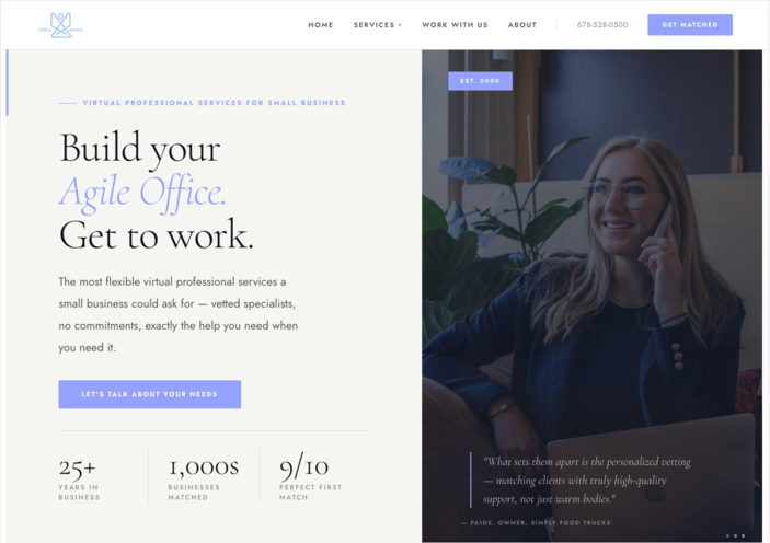 Office Angels website