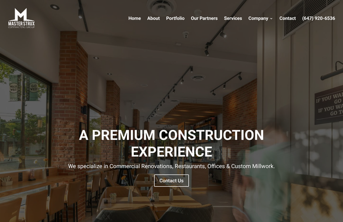 Masterstrux Contracting Group website