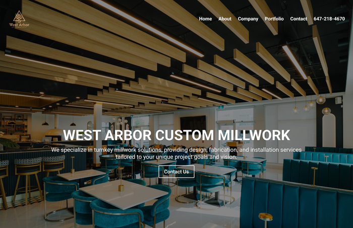 West Arbor Custom Millwork website